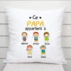 Ce Papi Papa Appartient À - Cadeau Personnalisé | Coussin Pour Papa/Papi