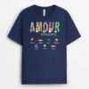 Amour # Mamie - Cadeau Personnalisé | T-shirt Pour Maman/Mamie -Vivelamode Soldes Magasin 0022A040AFR1 cadeau Personalisable T shirt decorations mamie maman Noel