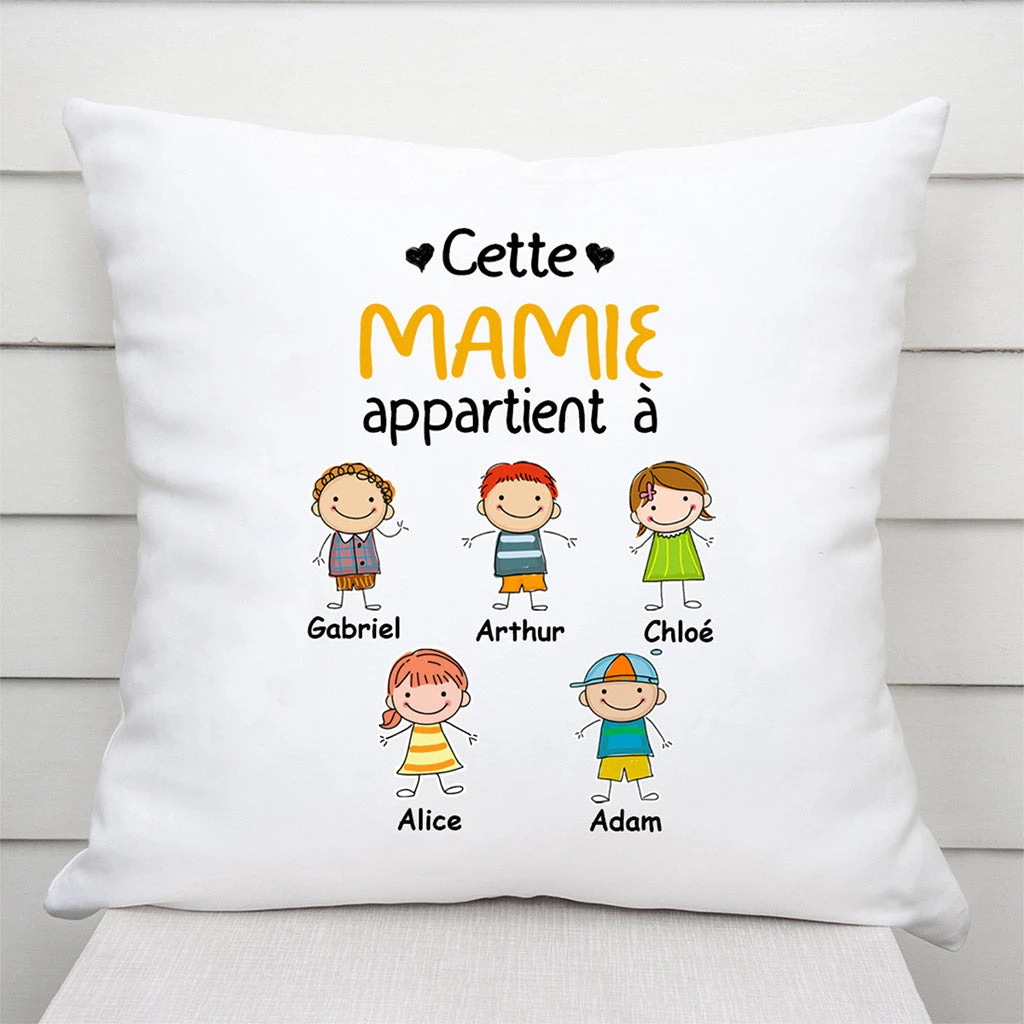 Cette Mamie Maman Appartient À - Cadeau Personnalisé | Coussin Pour Mamie/Maman 1 Cette Mamie Maman Appartient À - Cadeau Personnalisé | Coussin Pour Mamie/Maman