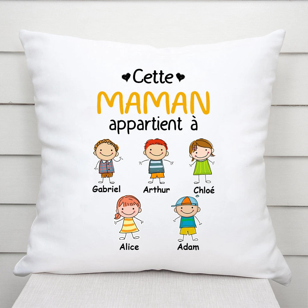 Cette Mamie Maman Appartient À - Cadeau Personnalisé | Coussin Pour Mamie/Maman 2 Cette Mamie Maman Appartient À - Cadeau Personnalisé | Coussin Pour Mamie/Maman – Image 2