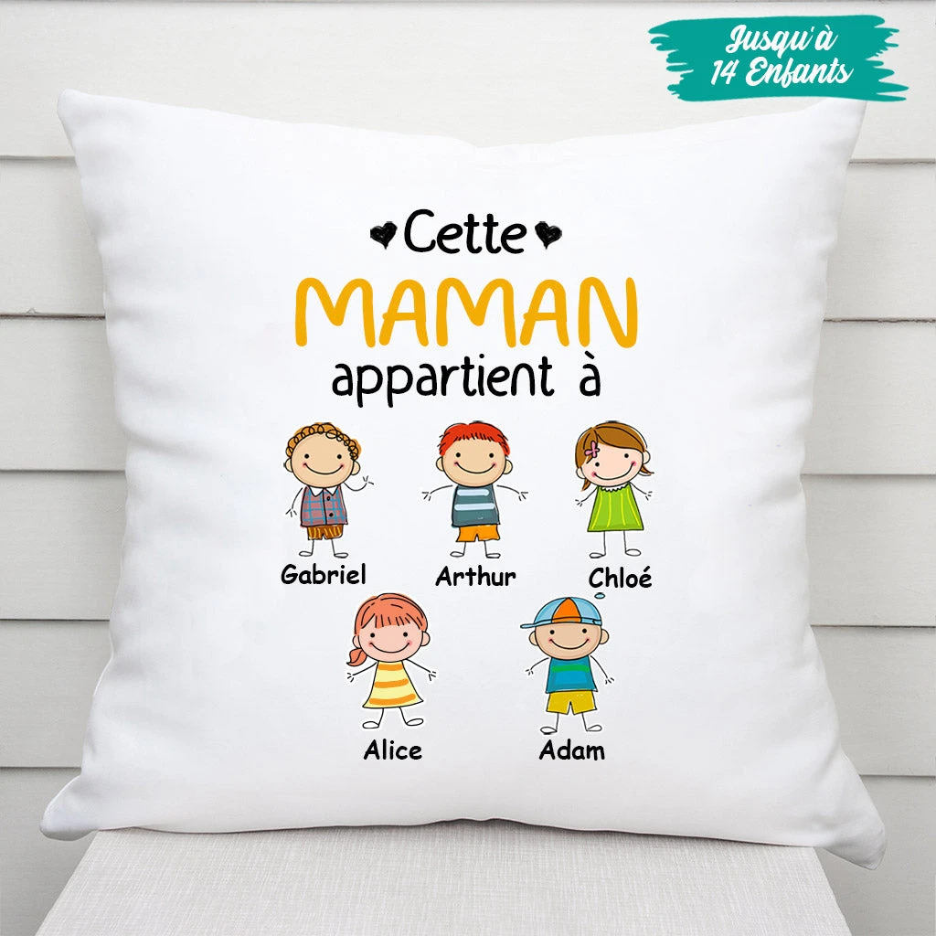 Cette Mamie Maman Appartient À - Cadeau Personnalisé | Coussin Pour Mamie/Maman 3 Cette Mamie Maman Appartient À - Cadeau Personnalisé | Coussin Pour Mamie/Maman – Image 3
