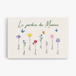 Le Jardin De Mamie - Cadeau Personnalisé | Toile Pour Maman/Mamie