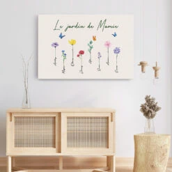 Le Jardin De Mamie - Cadeau Personnalisé | Toile Pour Maman/Mamie -Vivelamode Soldes Magasin 0065C040AFR3 present Personnalise Toile jarrdin mamie maman