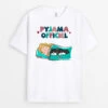 T-shirt Pyjama Officiel Chat Personnalisé Femme -Vivelamode Soldes Magasin 0091A010DFR1 cadeau Personalisable T shirt chats personne