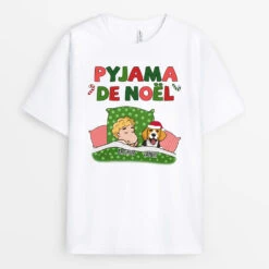 Pyjama De Noël - Cadeau Personnalisé | T-shirt Pour Amoureux Des Chiens -Vivelamode Soldes Magasin 0093A010CFR2 present Personnalise T shirt chiens personne Noel