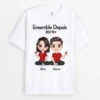 Ensemble Depuis - T-shirt Personnalisé Pour Couple -Vivelamode Soldes Magasin 0176AFR2 Cadeau Personnalise T shirt Ensemble Depuis Couples Amoureux