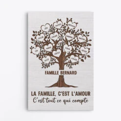 La Famille D'Amour Version L'Arbre - Toile Famille Personnalisable