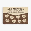 La Maison - Cadeau Personnalisé | Toile Pour Maman Mamie Papa Papi -Vivelamode Soldes Magasin 0380CFR1 Cadeau Personnalise Toile Maison Mamie Maman Papa Papi