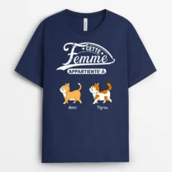 Cet Homme Appartient À - Cadeau Personnalisé | T-shirt Pour Amoureux Des Chats 5 Cet Homme Appartient À - Cadeau Personnalisé | T-shirt Pour Amoureux Des Chats -Vivelamode Soldes Magasin 0417AFR1 present Personnalise T shirt Chats