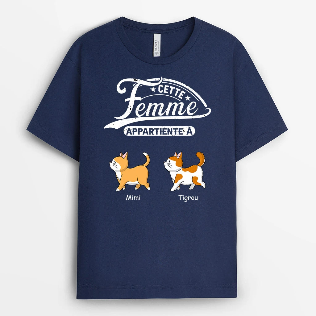 Cet Homme Appartient À - Cadeau Personnalisé | T-shirt Pour Amoureux Des Chats 3 Cet Homme Appartient À - Cadeau Personnalisé | T-shirt Pour Amoureux Des Chats – Image 3