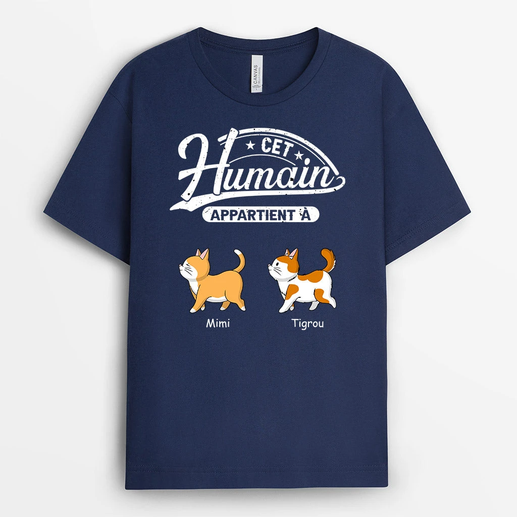Cet Homme Appartient À - Cadeau Personnalisé | T-shirt Pour Amoureux Des Chats 1 Cet Homme Appartient À - Cadeau Personnalisé | T-shirt Pour Amoureux Des Chats