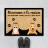 Bienvenue À La Maison - Paillasson Personnalisé Animaux -Vivelamode Soldes Magasin 0419D508DFR1 present Personnalise paillassons chats chiens
