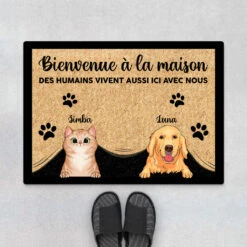 Bienvenue À La Maison - Paillasson Personnalisé Animaux