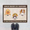 Veuillez Enlever Vos Chaussures - Cadeau Personnalisé | Paillasson Pour Amoureux Des Chiens