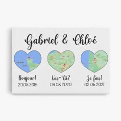 Carte D'amour - Cadeau Personnalisé | Toile Pour Couple/Amoureux