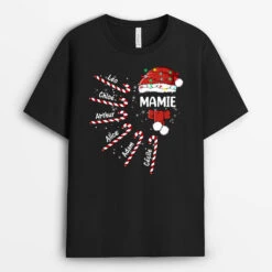 Mamie Et Bonnet De Noël - Tee Shirt Personnalisé Mamie/Maman