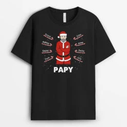 Papa Papy - Cadeau Personnalisé | T-shirt Pour Papa Papi Noël