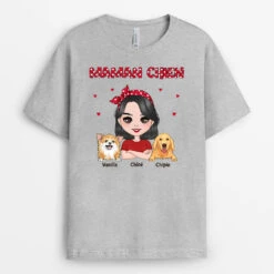 T-shirt Maman Chien Chibi Personnalisé Chien