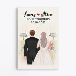 Amour Pour Toujours - Cadeau Personnalisé | Toile Pour Couples Amoureux