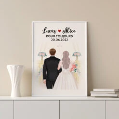 Amour Pour Toujours - Cadeau Personnalisé | Poster Pour Couples Amoureux -Vivelamode Soldes Magasin 0719S597GFR3 Cadeau Personnalise Poster Couples Amoureux Saint Valentin