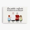 Les Petits-Enfants - Cadeau Personnalisé | Toile Pour Maman Mamie Papa Papi