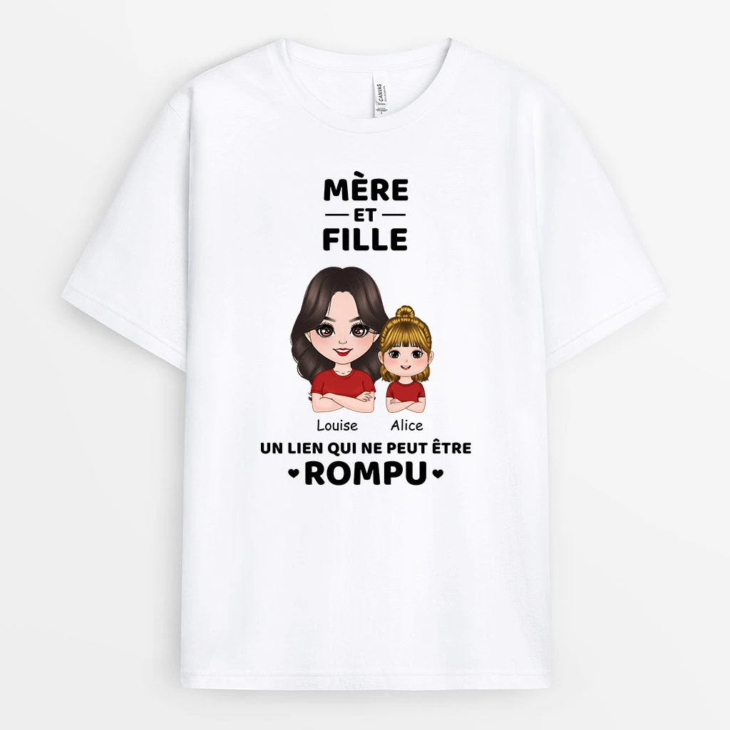 Lien Qui Ne Peut être Rompu - Cadeau Personnalisé | T-shirt Pour Mamie Maman 2 Lien Qui Ne Peut être Rompu - Cadeau Personnalisé | T-shirt Pour Mamie Maman – Image 2