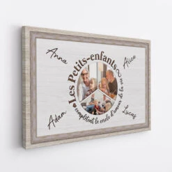 Les Petits-Enfants Avec Photo Sur Toile Personnalisée -Vivelamode Soldes Magasin 0747Cfr2 Cadeau Personnalise Toile Les Petits Enfants Mamie Papi