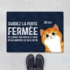 Gardez La Porte Fermée - Cadeau Personnalisé | Paillasson Pour Amoureux Des Chats -Vivelamode Soldes Magasin 0764DFR1 Cadeau Personnalise Paillassons Chat Amoureux des Chats