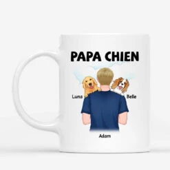 Papa Chien Et Nuage - Mug Personnalisé Chien