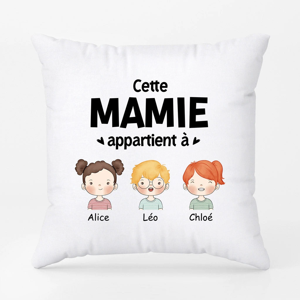Coussin Cette Mamie Appartient À Version Mignon Personnalisé 2 Coussin Cette Mamie Appartient À Version Mignon Personnalisé – Image 2