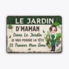 Le Jardin De Maman Mamie - Cadeau Personnalisé | Plaque Pour Maman Mamie
