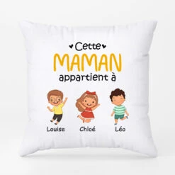 Cette Mamie Appartient À - Cadeau Personnalisé | Coussin Pour Maman Mamie
