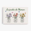 Le Jardin De Maman - Cadeau Personnalisé | Toile Pour Maman Mamie