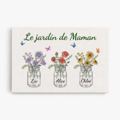 Le Jardin De Maman - Cadeau Personnalisé | Toile Pour Maman Mamie