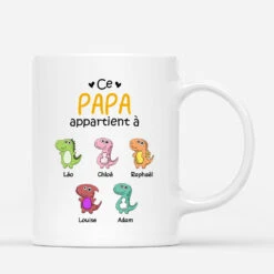 Tasse Ce Papa Appartient À Personnalisée Dinosaure