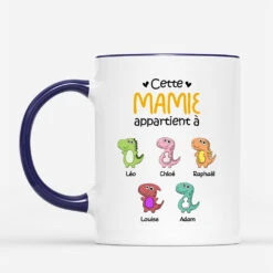 Mug Cette Mamie/Maman Appartient à Personnalisé -Vivelamode Soldes Magasin 0879MFR2 Cadeau Personnalise Mug Mamie Maman