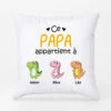Coussin Ce Papa Appartient À Version Dinosaure Personnalisé