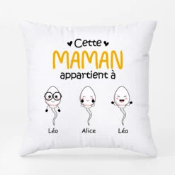 Cette Maman Appartient À - Coussin Personnalisé Humour
