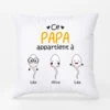 Ce Papa Appartient À - Coussin Personnalisé Humour -Vivelamode Soldes Magasin 0885PFR1 Cadeau Personnalise Coussin Papy Papa