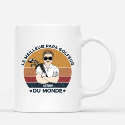 Le Meilleur Papa Golfeur Du Monde - Cadeau Personnalisé | Mug Pour Papa Papy