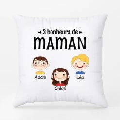 Bonheurs De Maman Mamie - Cadeau Personnalisé | Coussin Pour Maman Mamie