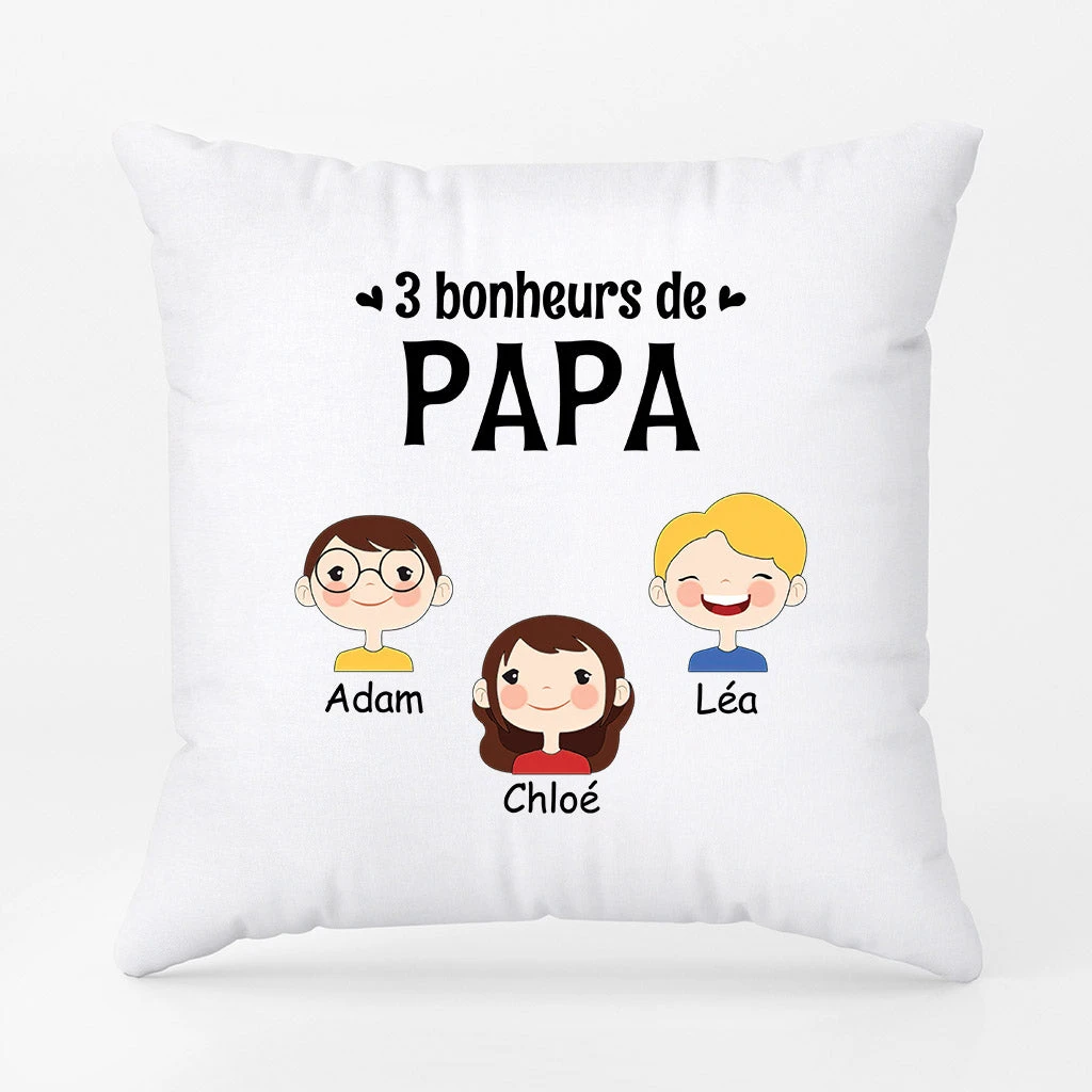 Bonheurs De Papa Papy - Cadeau Personnalisé | Coussin Pour Papa Papy 2 Bonheurs De Papa Papy - Cadeau Personnalisé | Coussin Pour Papa Papy – Image 2
