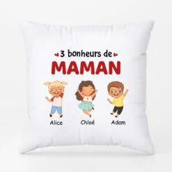 Bonheurs De Mamie Maman - Cadeau Personnalisé | Coussin Pour Maman Mamie