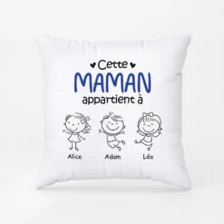 Cette Maman Mamie Appartient à -Cadeau Personnalisé | Coussin Pour Maman Mamie
