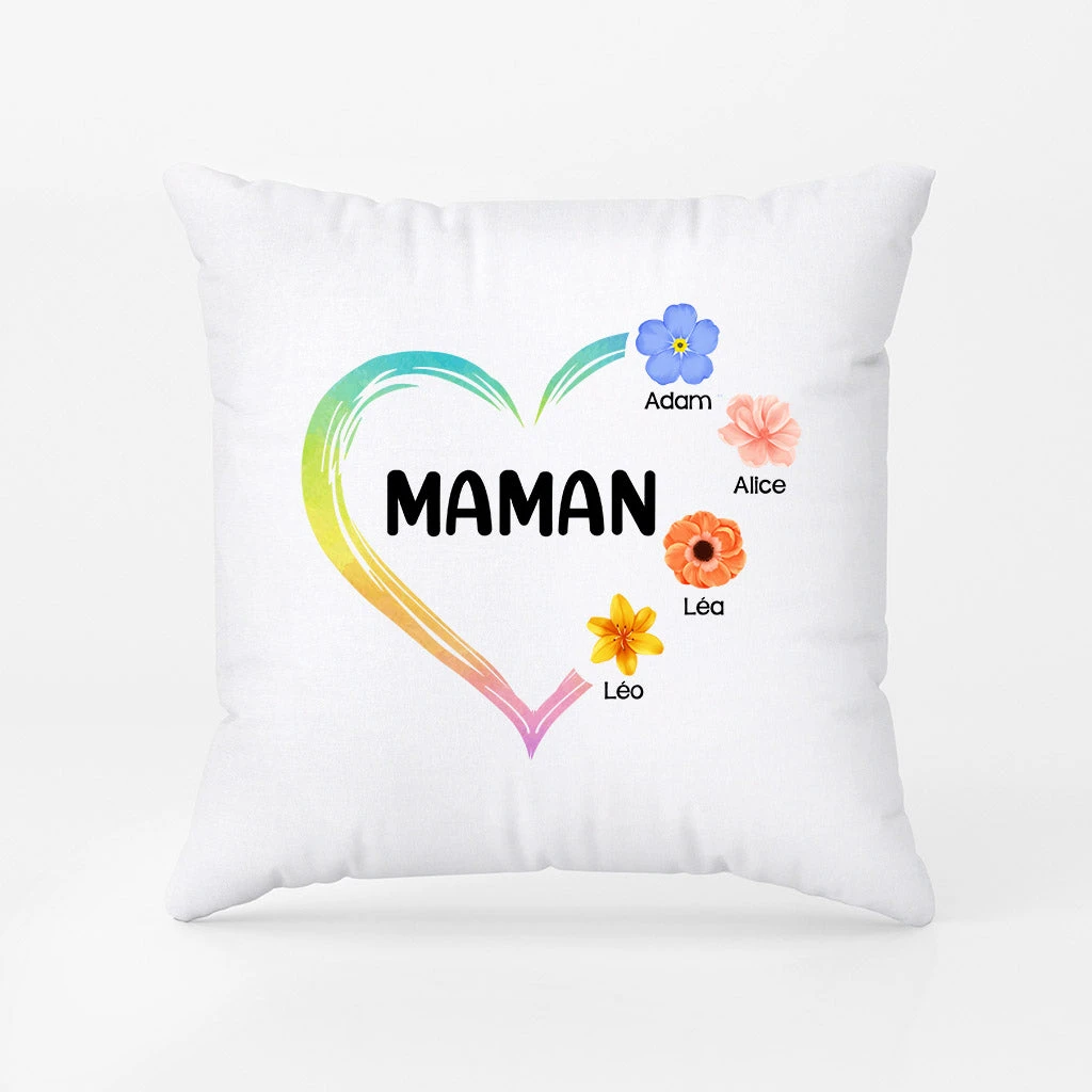Petites Fleurs De Maman Mamie - Cadeau Personnalisé | Coussin Pour Maman Mamie 1 Petites Fleurs De Maman Mamie - Cadeau Personnalisé | Coussin Pour Maman Mamie
