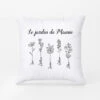 Le Jardin De Maman Mamie Dessin Au Crayon - Cadeau Personnalisé | Coussin Pour Maman Mamie