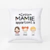 Cette Mamie/Maman Appartient à - Cadeau Personnalisé | Coussin Pour Maman Mamie