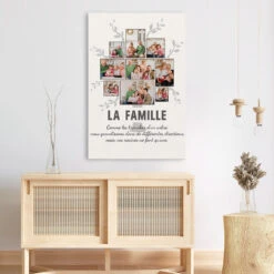 La Famille Comme Des Branches - Cadeau Personnalisé | Toile Pour Famille -Vivelamode Soldes Magasin 1007CFR3 Cadeau Personnalise Toile Arbre Famille