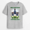 T-shirt Dessin Le Meilleur Papa Footballeur Personnalisé -Vivelamode Soldes Magasin 1011AFR1 Cadeau Personnalise T shirt Footballeur Papy Papa