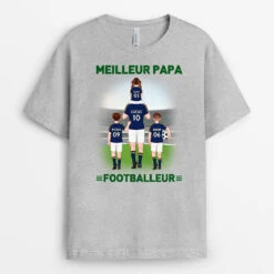 T-shirt Dessin Le Meilleur Papa Footballeur Personnalisé